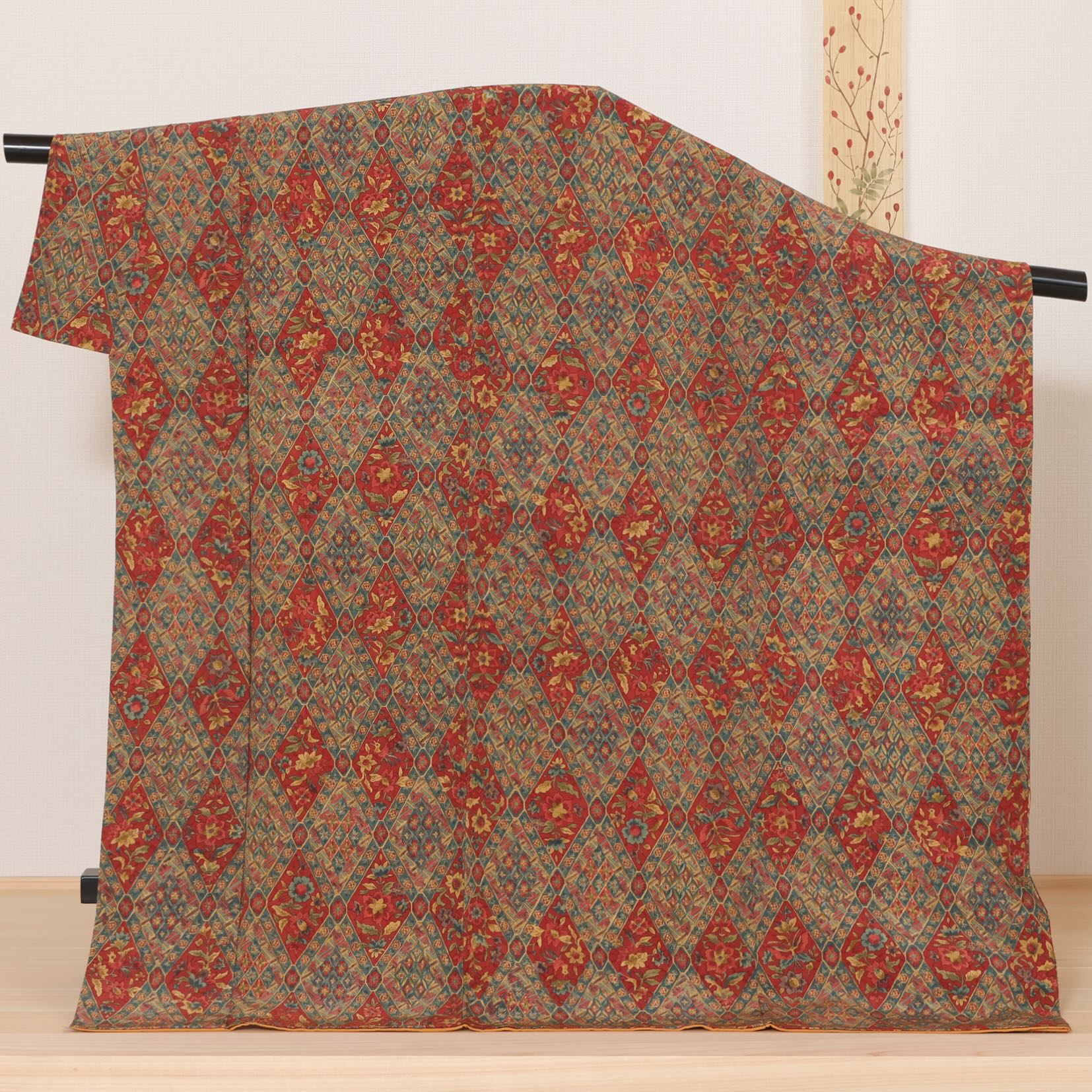 南*団様 ⭐️大島紬 絞り 付け下げ訪問着 紋なし 紅藤色 南*団様 ⭐️大島紬 絞り 付け下げ訪問着 紋なし 紅藤色