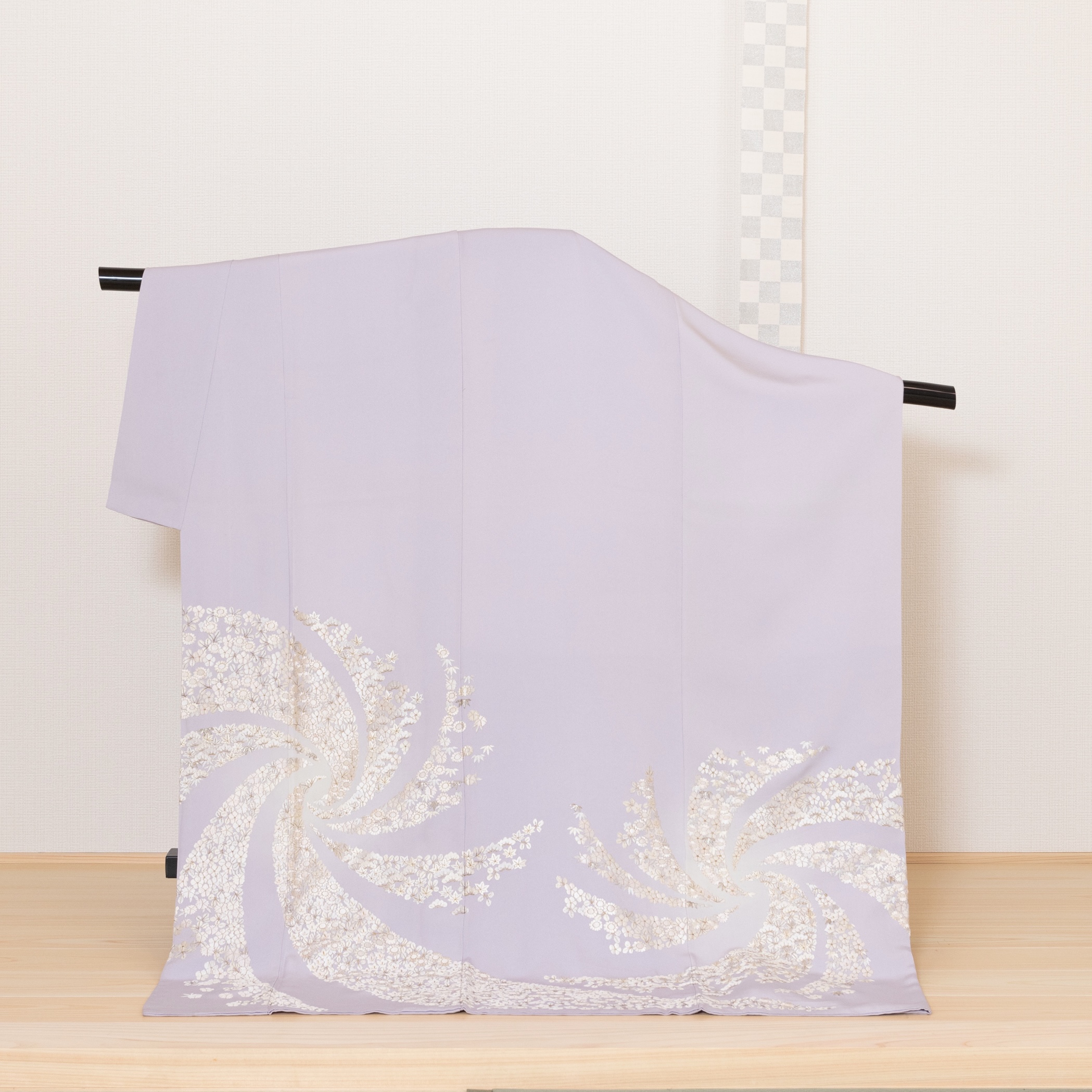 訪問着-刺繍小花のモダン紋様｜乙な着