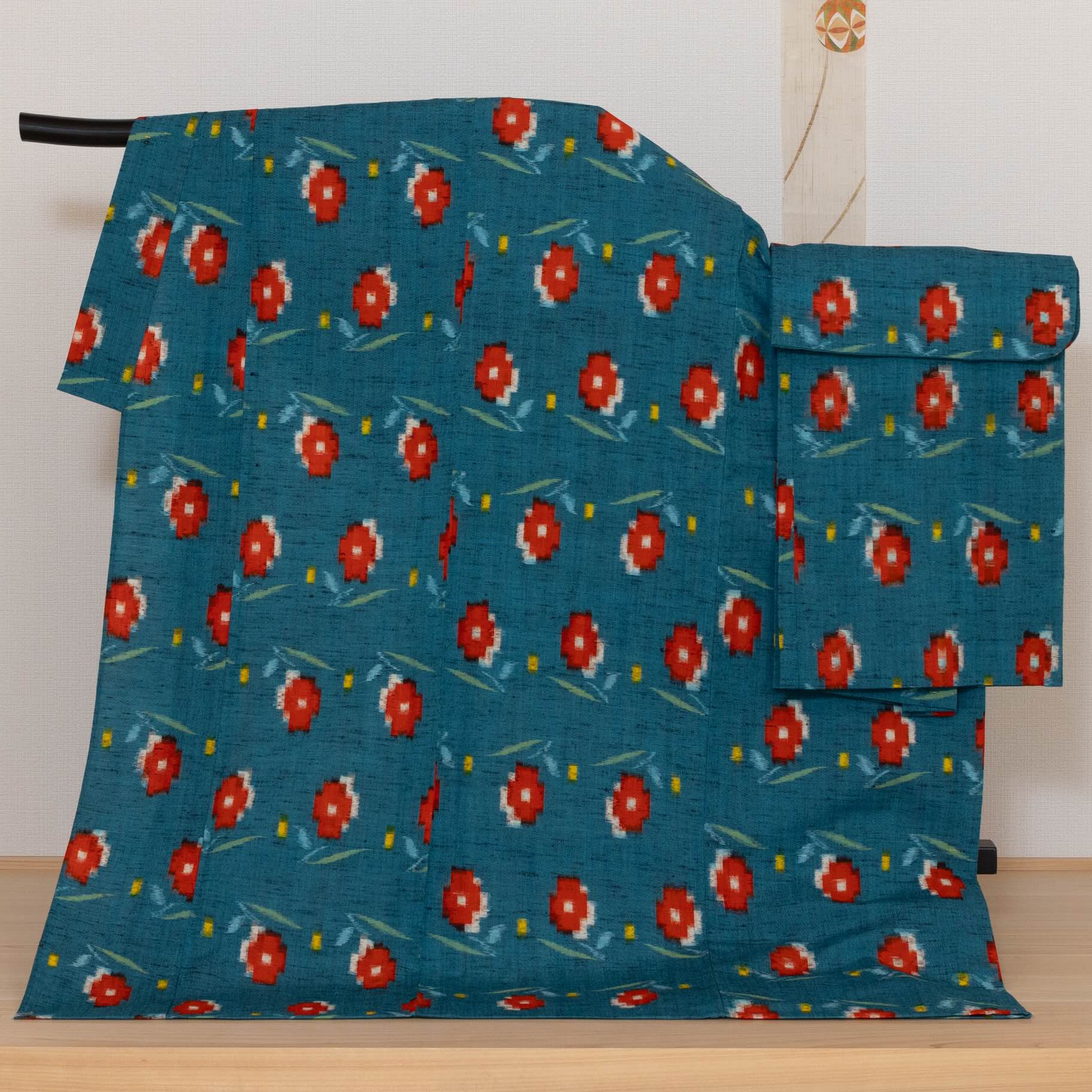 アンサンブル-小花のウール絣